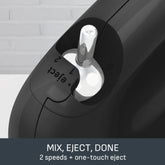 Tefal Black Collection Compact Hand Mixer – 200W Electric Mixer with 2 Speeds, Stainless Steel & Emulsion Whisks, Dishwasher Safe